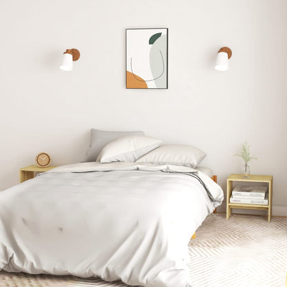 Mesita De Noche Madera Maciza De Pino 40x30,5x40 Cm_1
