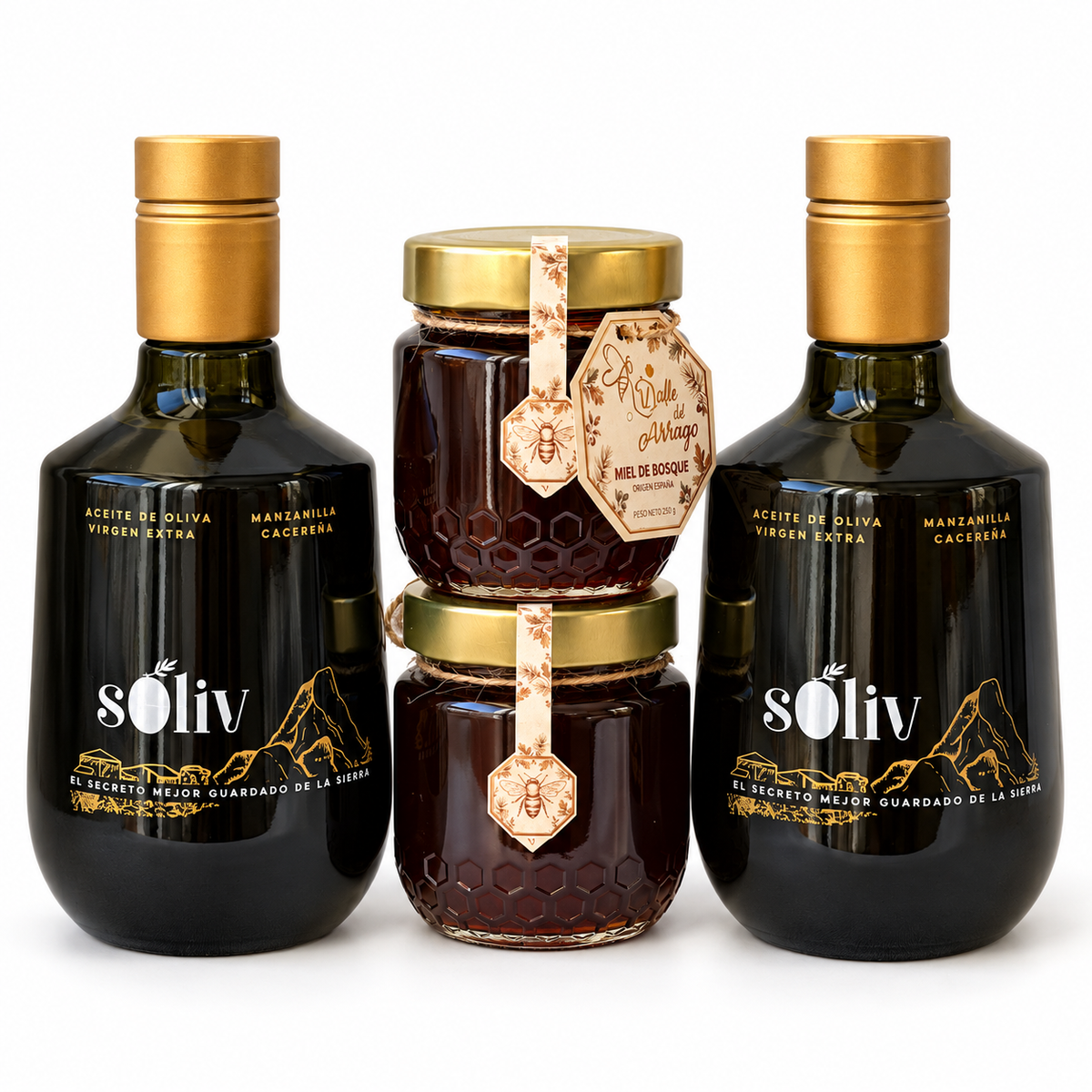 Pack Extremadura | Aceite De Oliva Virgen Extra Premium Cosecha Temprana Y Miel De Bosque | Aove Soliv_0