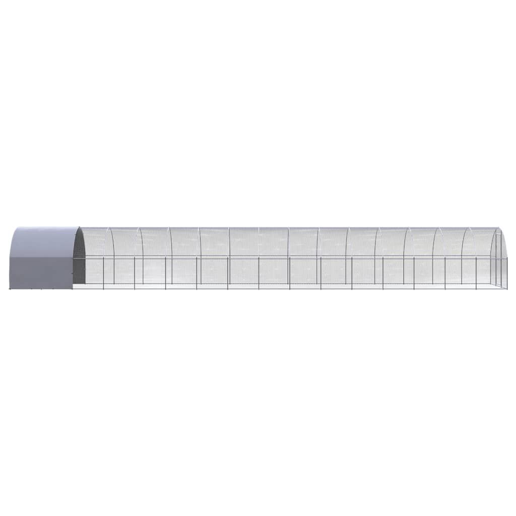 Vidaxl Gallinero De Exterior De Acero Galvanizado 3x16x2 M_3