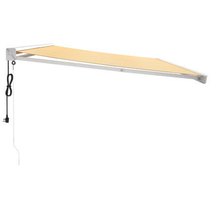 Toldo Retráctil Aluminio Y Tela Amarillo Y Blanco 5x3 M_4