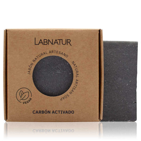 Jabón Natural Artesano Carbón Activado Labnatur 100 g | Purificante | Limpieza Profunda | Piel Mixta y Grasa_0