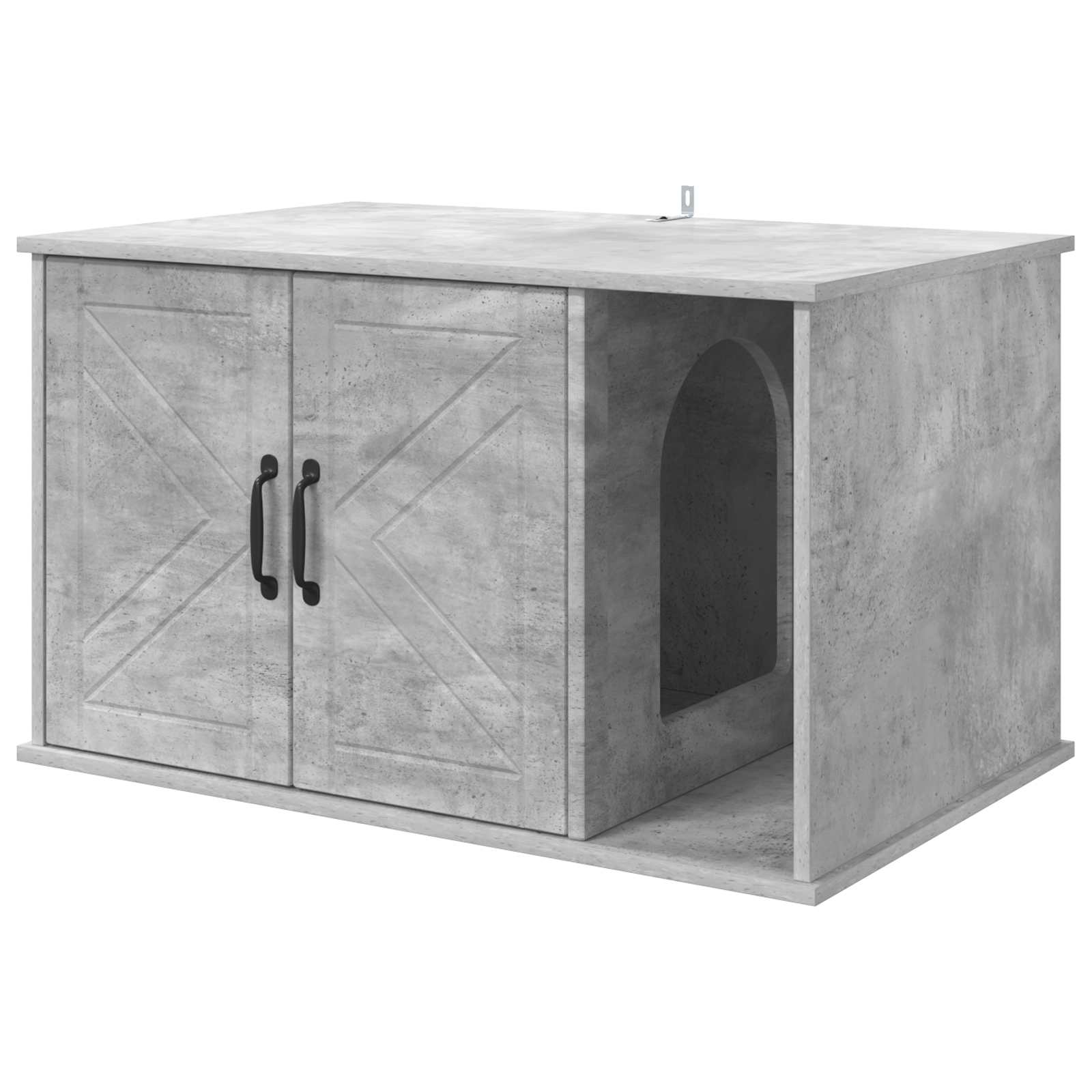Casa Para Gatos Concreto 85 X 55 X 50 Cm Madera De Ingeniería_0