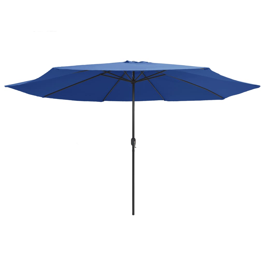 Sombrilla De Jardín Con Palo De Metal Azul Azure 390 Cm_0