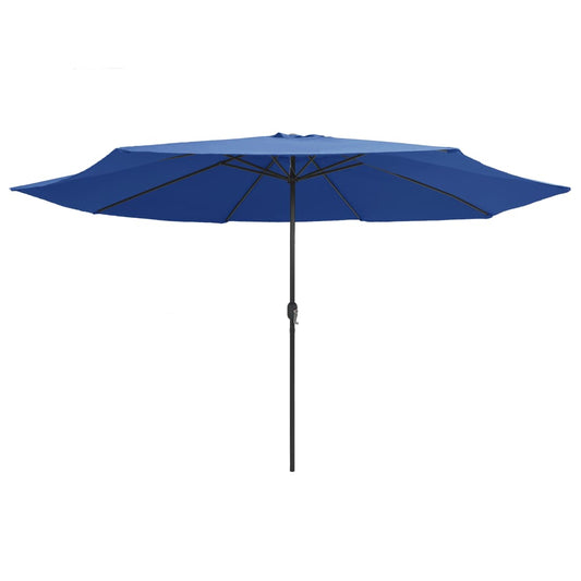 Sombrilla De Jardín Con Palo De Metal Azul Azure 390 Cm_0