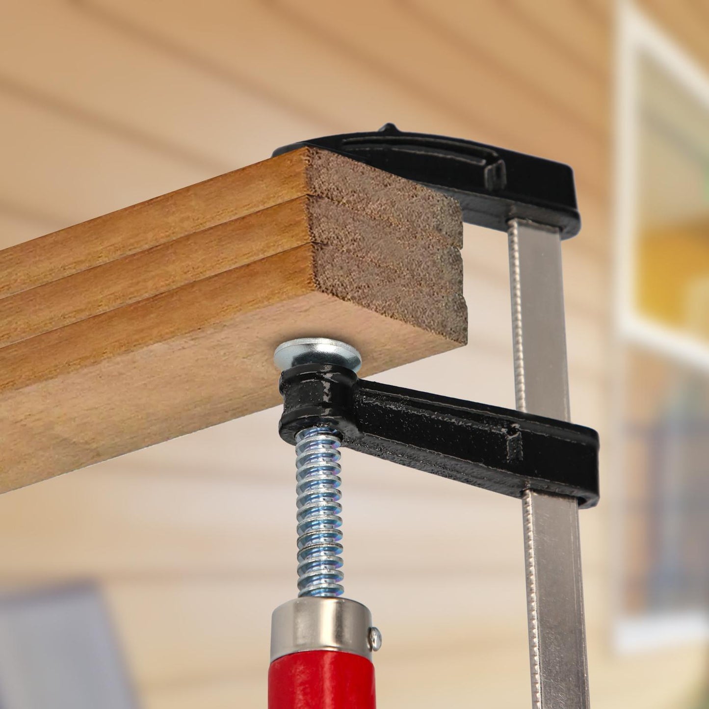 Sargento / Torniquete Mango Madera  300x 80 Mm. Clips Para Madera, Sargento Carpinteria, Abrazaderas Carpinteria, Prensa Madera.