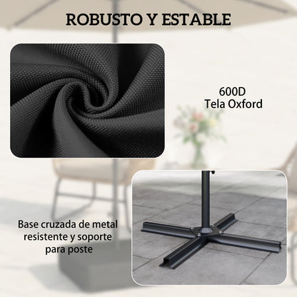 Outsunny Base Para Sombrilla Con Funda Rellenable Arena 80 Kg Arena Húmeda 90 Kg_5