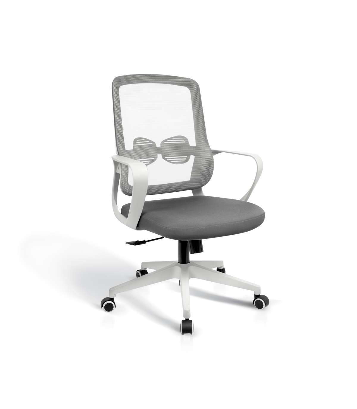 Silla Despacho Giratoria Elevable Acabado Gris/blanco, 66m(ancho) 97/105cm(altura) 61cm(fo_0