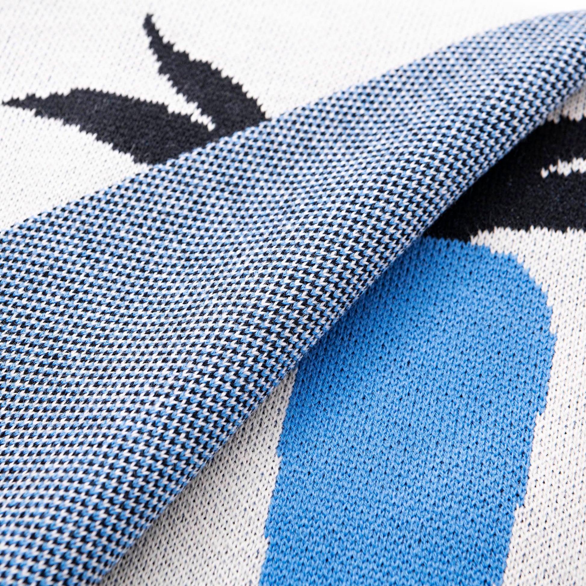 Manta 140x190cm 100% Acrilico 1000gr Zanahoria Azul Benetton