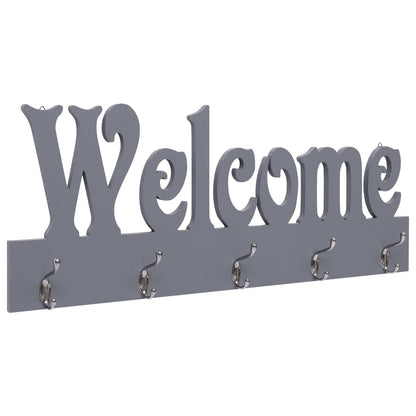 Perchero De Pared Welcome Gris 74x29,5 Cm_1