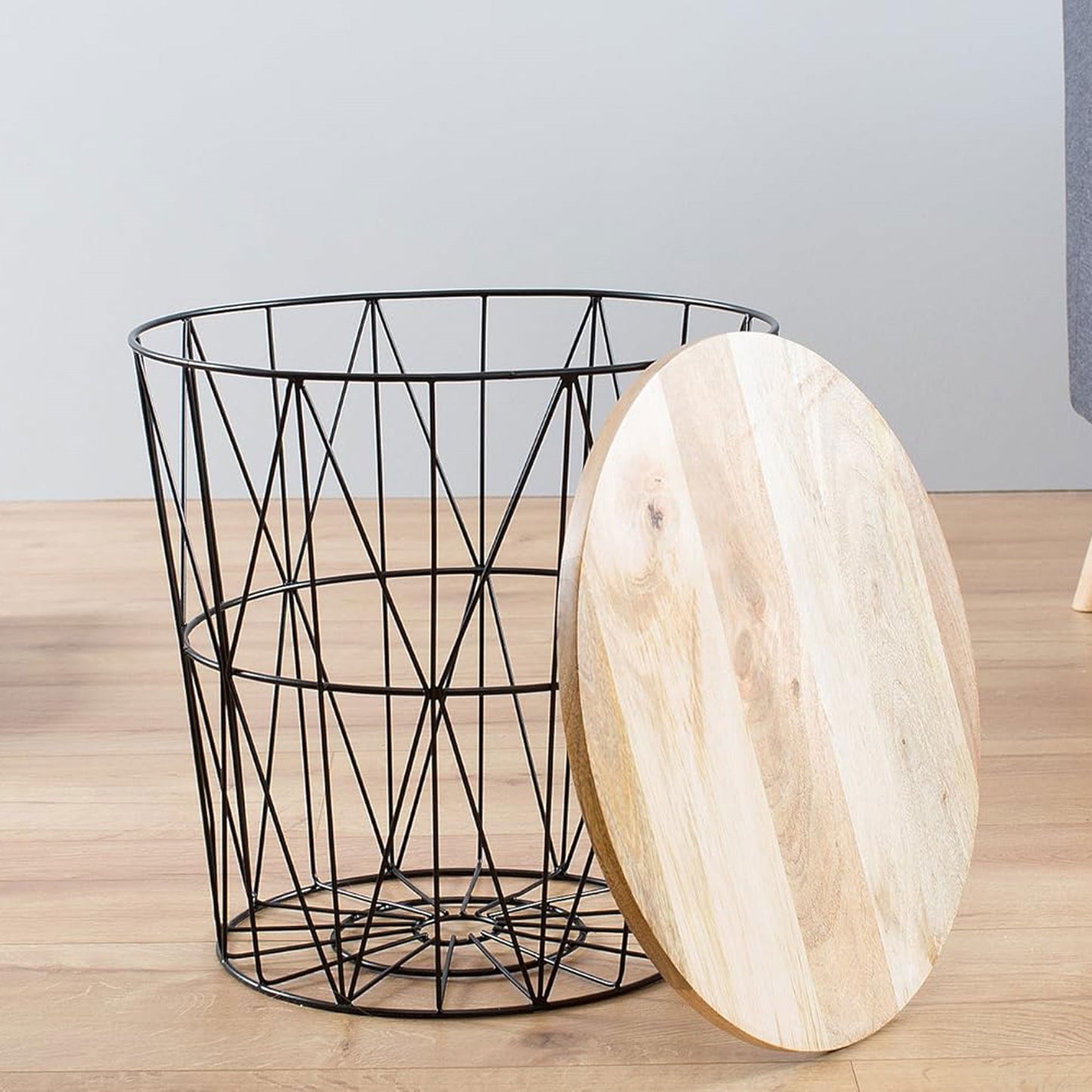 Well Home Mesa Auxiliar De Metal 'kumi' Negro Ø40x41cm_4