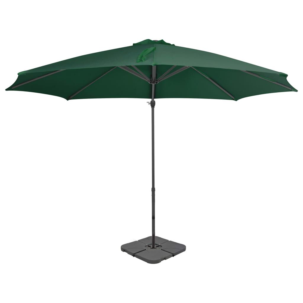 Vidaxl Sombrilla De Jardín Con Base Portátil Verde_0