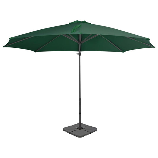 Vidaxl Sombrilla De Jardín Con Base Portátil Verde_0