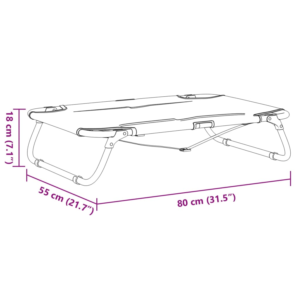 Cama Para Perros Plegable Tela Oxford Y Acero Gris Antracita / Vetonek_1