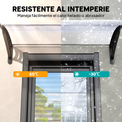 Outsunny Tejadillo De Protección Para Puertas Ventanas Contra Sol Y Lluvia_5