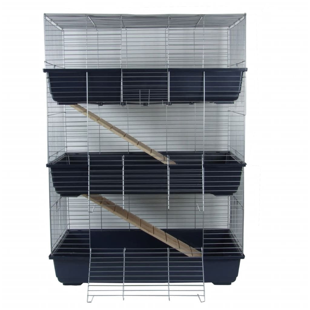 @pet Jaula De Conejos De 3 Niveles 80x44x120 Cm Azul 25034_0