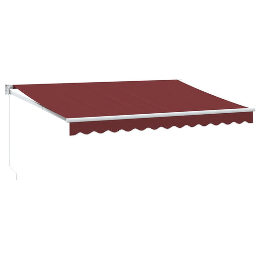 Toldo Retráctil Manual Color Burdeos 350x250 Cm_0