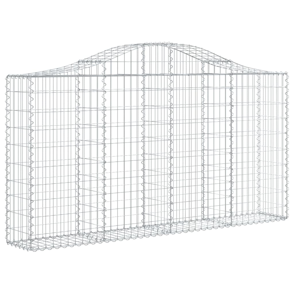 Cestas De Gaviones 5 Uds Forma De Arco Hierro 200x30x100/120 Cm_2