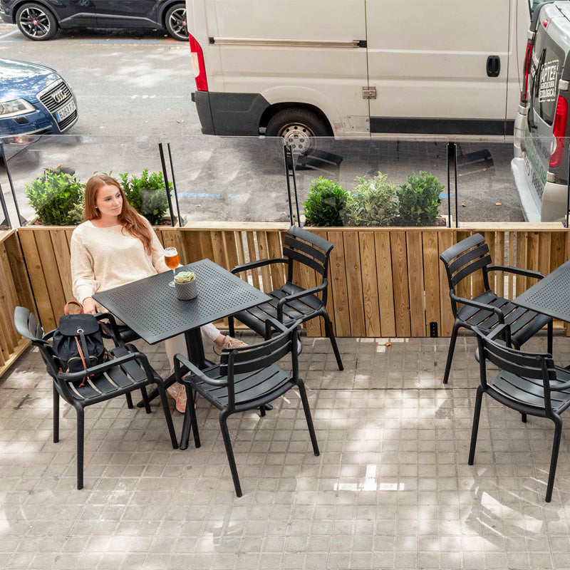 Jardinera Alta De Madera Autoportante Con Cortavientos 60 Cm 100x34,5x80 Cm Hortalia_2