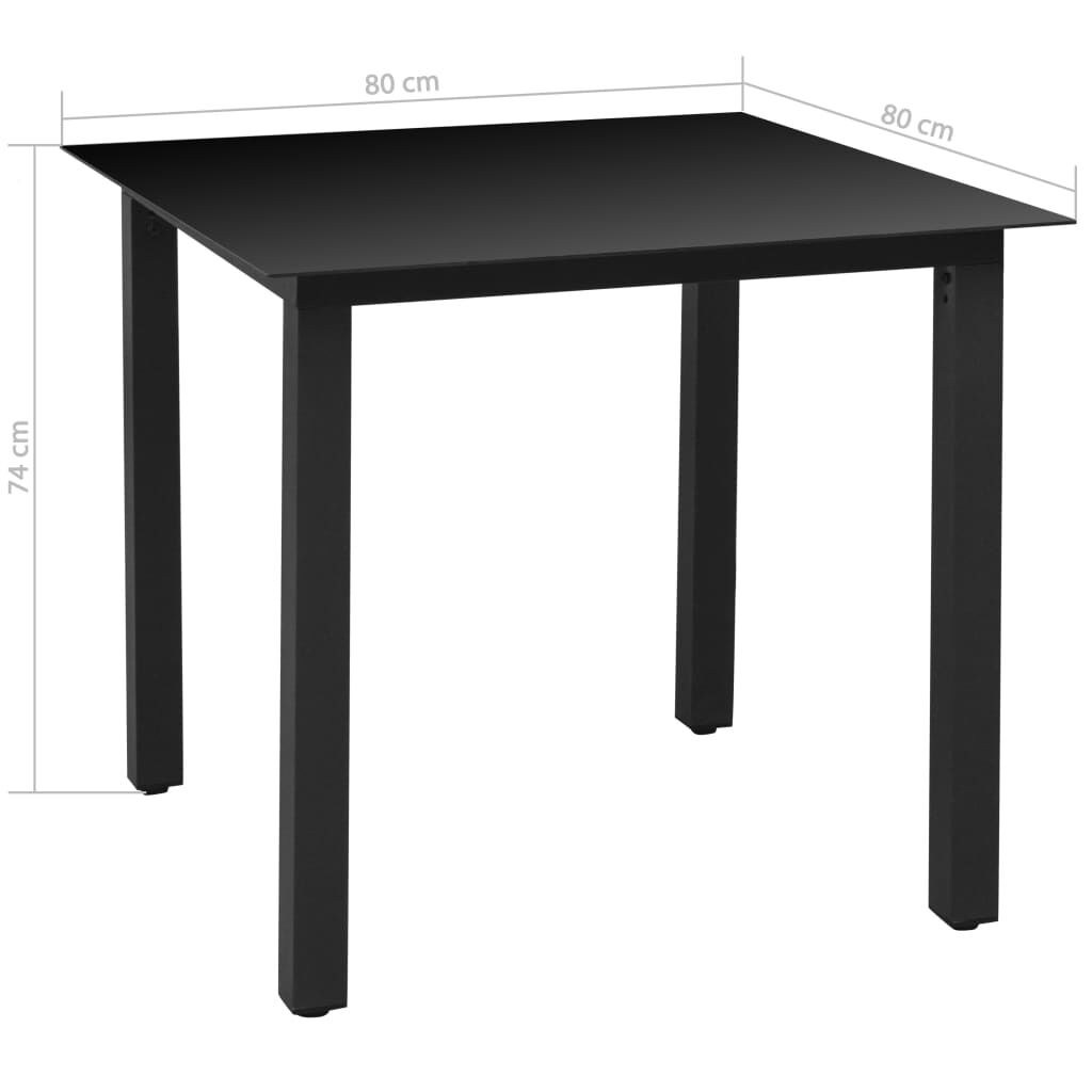 Vidaxl Set Comedor De Jardín 5 Piezas Y Cojines Aluminio Negro_2