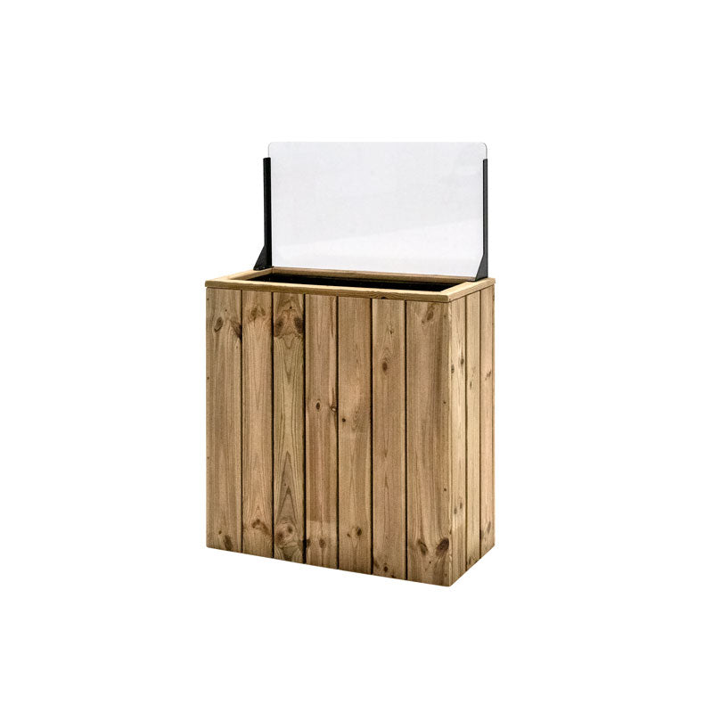 Jardinera Alta De Madera Autoportante Con Cortavientos 40 Cm 75x34,5x80 Cm Hortalia_1