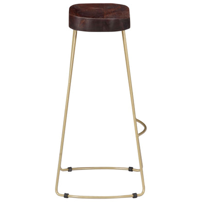Taburetes De Cocina Gavin 2 Unidades Madera Maciza De Mango_3