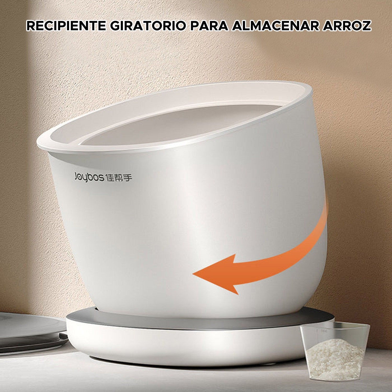 Joybos - Bote De Almacenamiento De Grano Giratorio_2