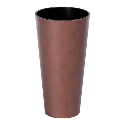 Maceta Tubus Slim Corten 27l., Con Depósito, Dimensiones (mm) 300x300x572, Color Cobre_0