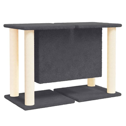 Vidaxl Rascador Para Gatos Con Postes De Sisal Gris Oscuro 50 Cm_4