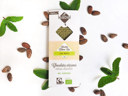 Tableta Bio chocolate blanco con menta_0