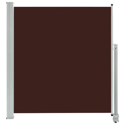 Vidaxl Toldo Lateral Retráctil Para Patio Marrón 140x300 Cm_0