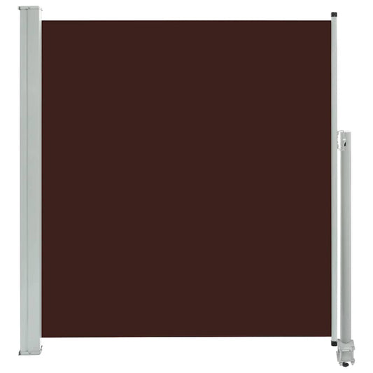 Vidaxl Toldo Lateral Retráctil Para Patio Marrón 140x300 Cm_0