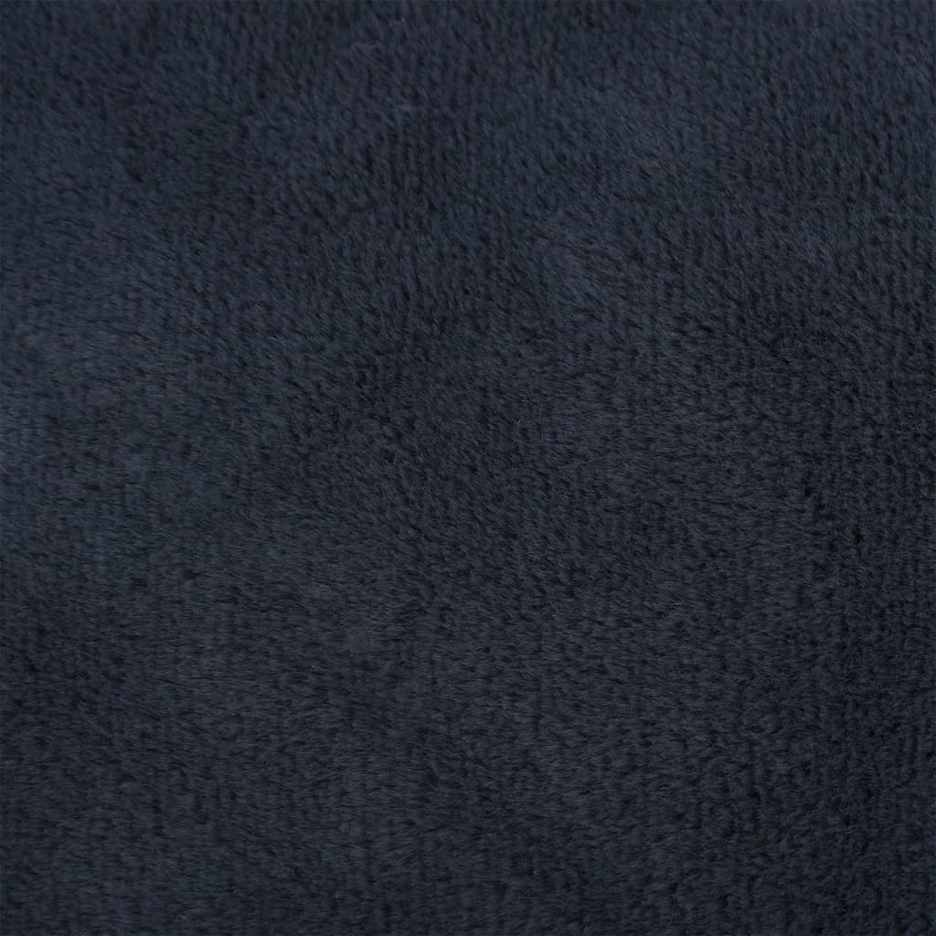 Cama De Perro De Felpa Apariencia De Lino Gris Oscuro / Vetonek_3