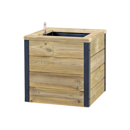 Jardinera De Madera Con Autorriego 40x40x40 Cm Nidum Hortalia_2
