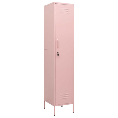 Armario Taquilla De Acero Rosa 35x46x180 Cm_1
