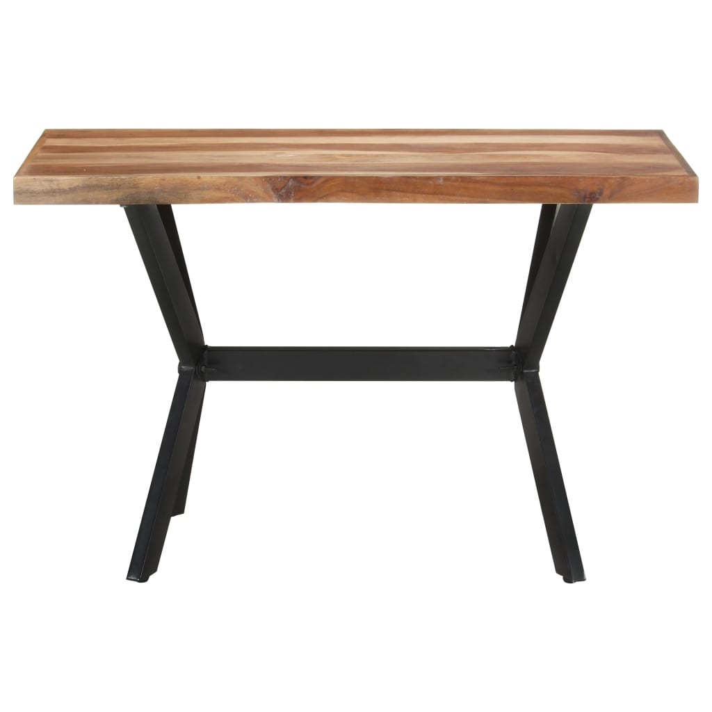 Mesa De Comedor De Madera Acacia Acabado Miel 120x60x75 Cm_0