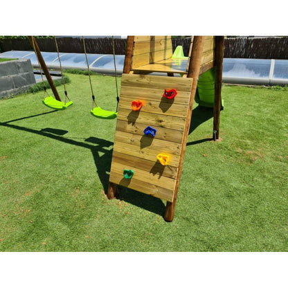 Parque Infantil Masgames Mauna Loa L (madera Redonda) Pared De Escalada Con 5 Presas._2