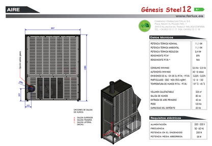 Bricosol Estufa De Pellets Genesis Steel 12 Blanco Perla De Ferlux_3