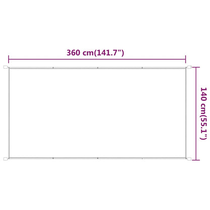 Vidaxl Toldo Vertical Beige 140x360 Cm Tela Oxford_2