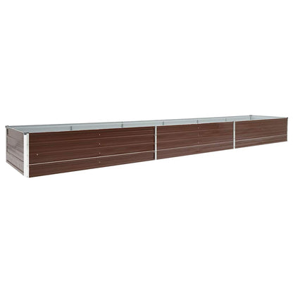 Arriate De Jardín De Acero Galvanizado Marrón 480x80x45 Cm_0