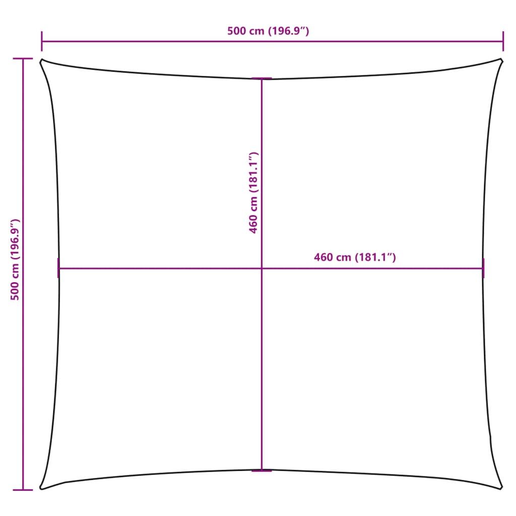 Vidaxl Toldo De Vela Cuadrado Tela Oxford Gris Antracita 5x5 M_2