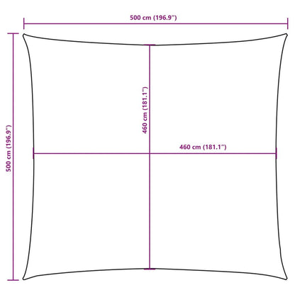 Vidaxl Toldo De Vela Cuadrado Tela Oxford Gris Antracita 5x5 M_2