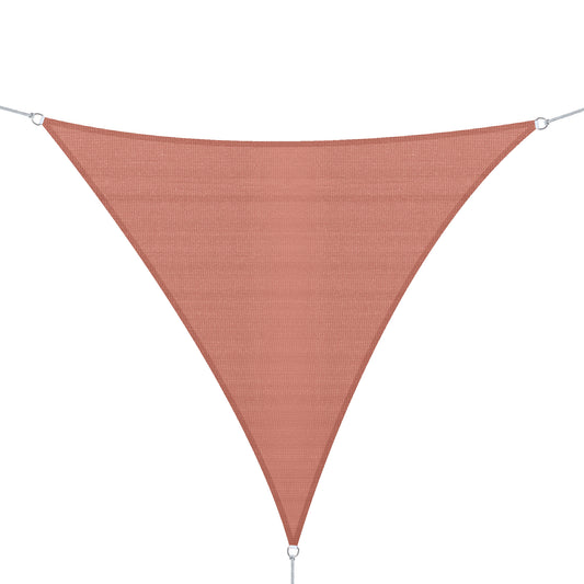 Outsunny Toldo Vela Sombrilla Parasol Triangular 3m De Poliéster 185g/m² Rojo_0