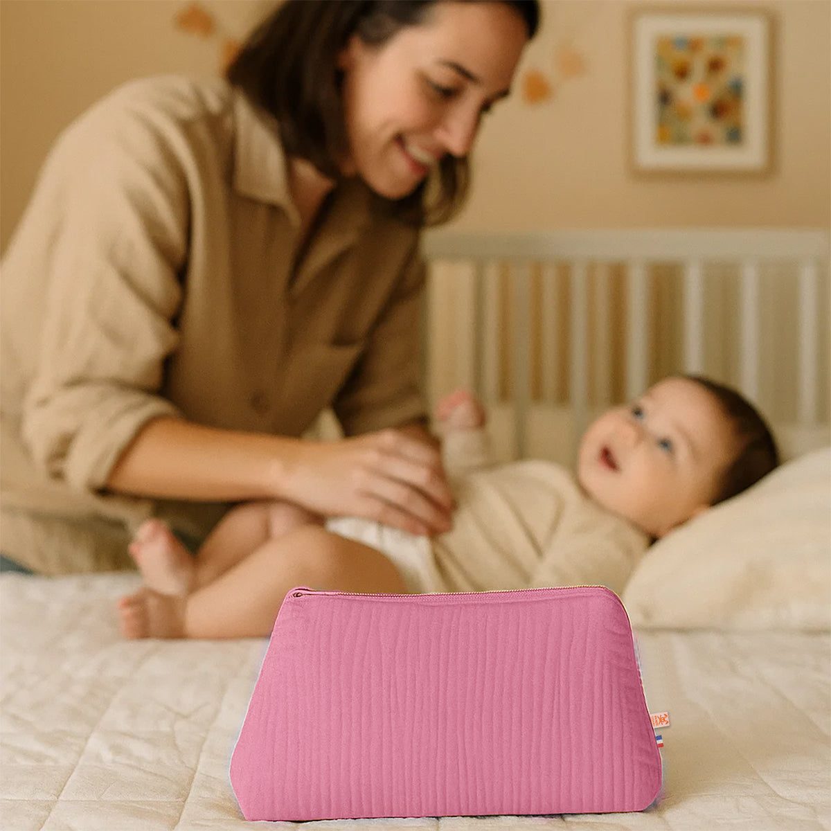 Neceser En Algodón Bio Rosa