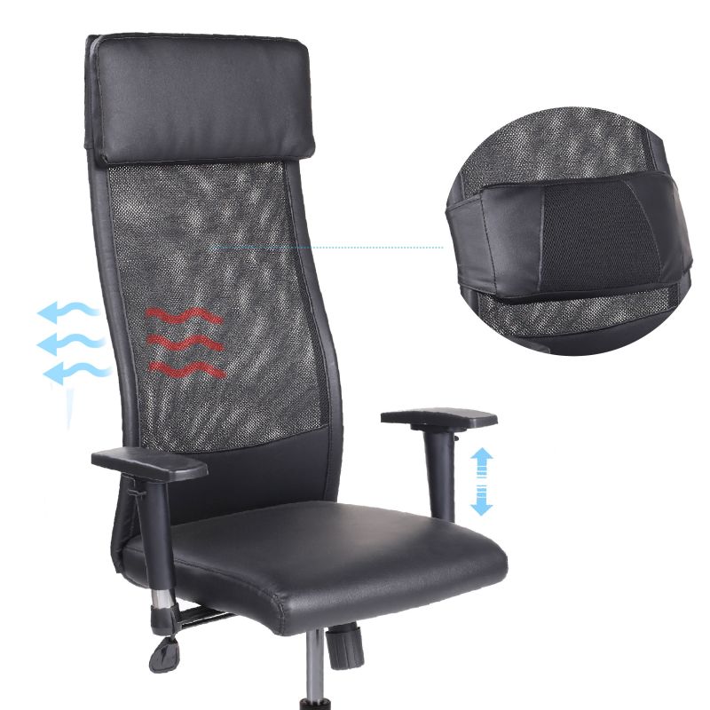 Silla De Oficina Airflow Símil, Negro, 65 X 120a128 X 65cm_2