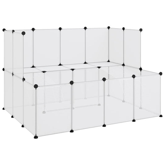Vidaxl Jaula De Animales Pequeños Transparente Pp Y Acero 143x107x93cm_0