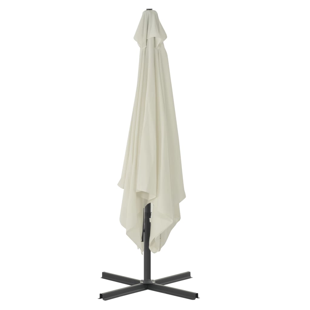 Sombrilla De Jardín Con Palo De Acero Arena 250x250 Cm_3