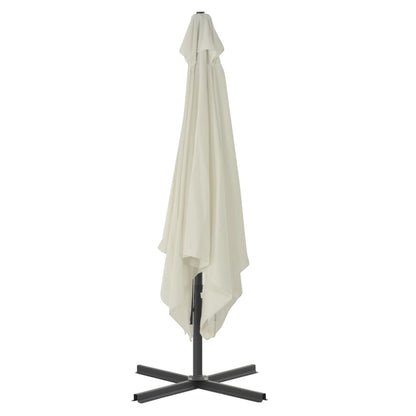 Sombrilla De Jardín Con Palo De Acero Arena 250x250 Cm_3