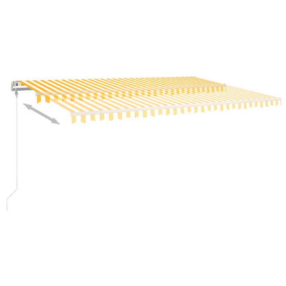 Toldo Retráctil Automático Amarillo Y Blanco 500x300 Cm_3