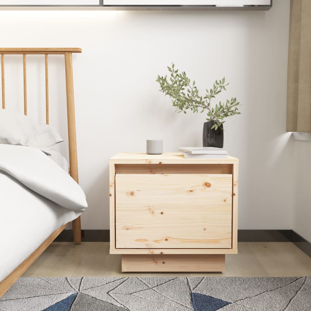 Mesitas De Noche 2 Uds Madera Maciza De Pino 35x34x32 Cm_1