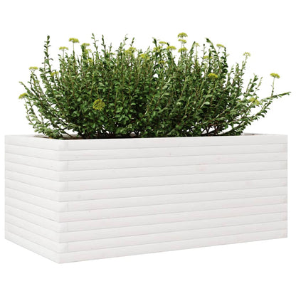 Jardinera De Madera Maciza De Pino Blanco 110x60x46 Cm_3